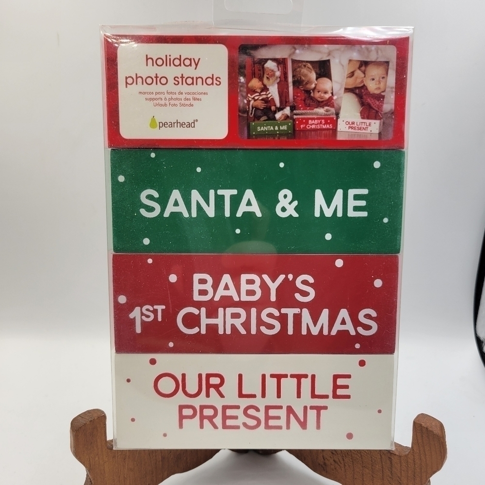 Pearhead Holiday Photo Stands - set of 3